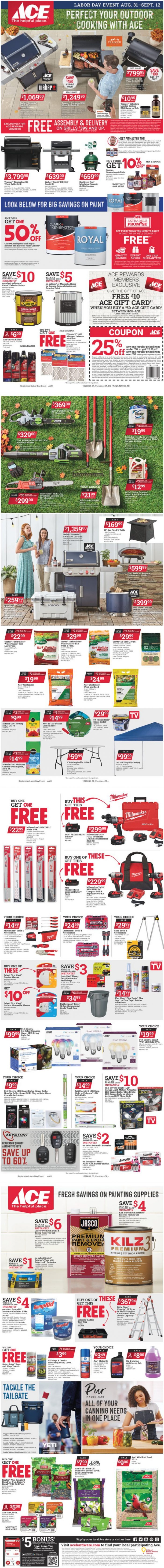 Your Sender’s Market Ace Hardware Labor Day Event!