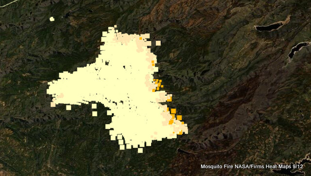 The Mosquito Fire Now 46,587 Acres, 10% Containment,  2,397 Personnel