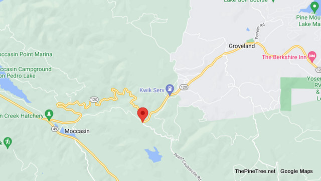 Traffic Update….Overturned Forest Service Water Tender near Hwy 120 & Old Priest Grade