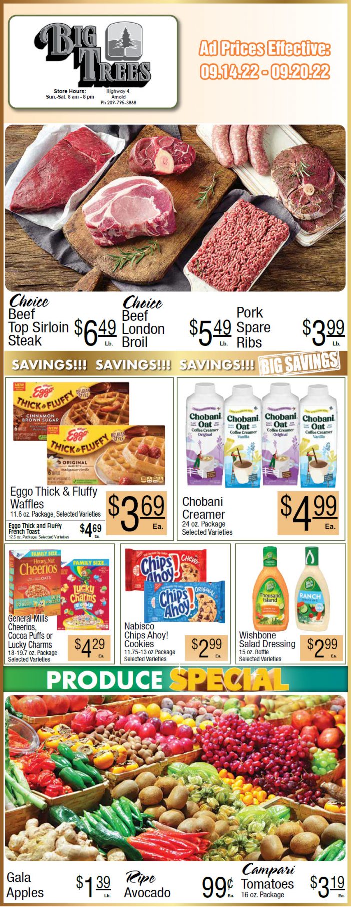 Big Trees Market Weekly Ad & Grocery Specials Sept 14 – 20!  Shop Local & Save!!
