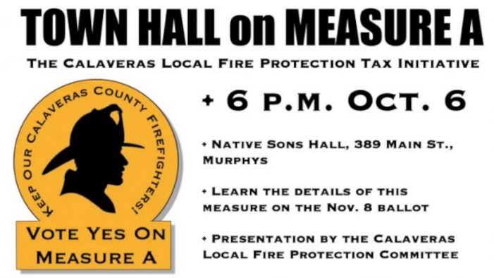 Yes on A! Campaign Hosts Town Hall Oct. 6 in Murphys! Increased Fire Protection for Everyone!  Replay is Below!