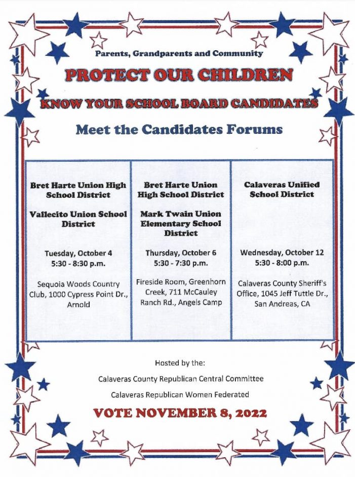 School Board Candidate Forums Meeting Notice (Updated…ThePineTree.net Will Stream the Event)