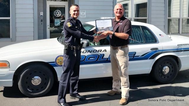 Sonora Police Officer Given MAAD Award