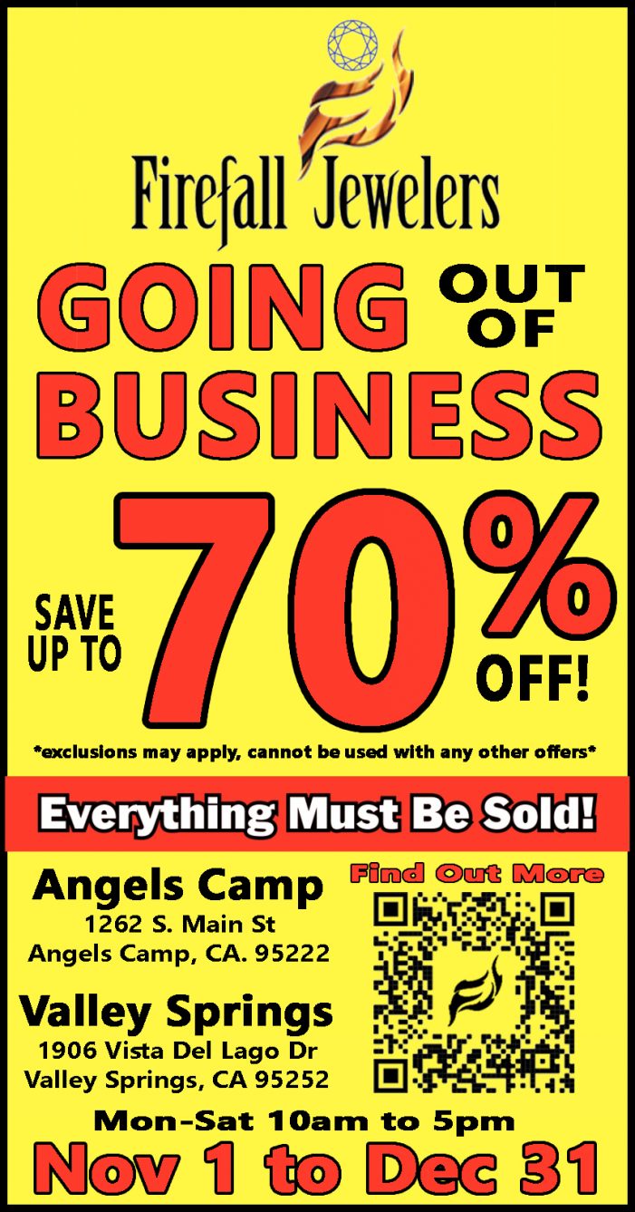 Firefall Jewelers Going Out of Business Sale! Up to 70% Off!