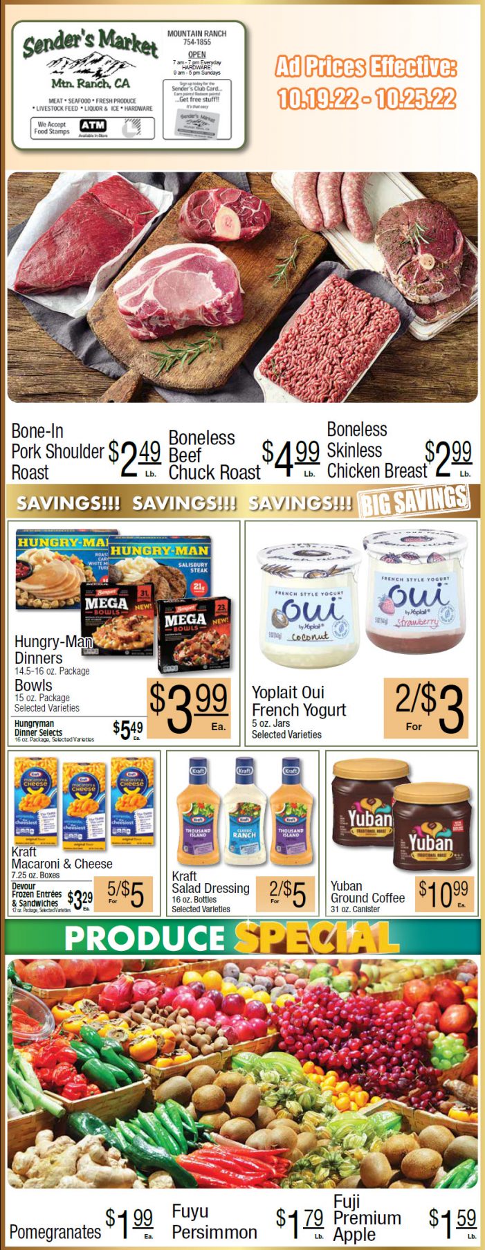Sender’s Market Weekly Ad & Grocery Specials Through October 11th. Shop Local & Save!
