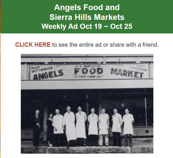 Angels Food and Sierra Hills Markets Weekly Ad Oct 19 ~ Oct 25