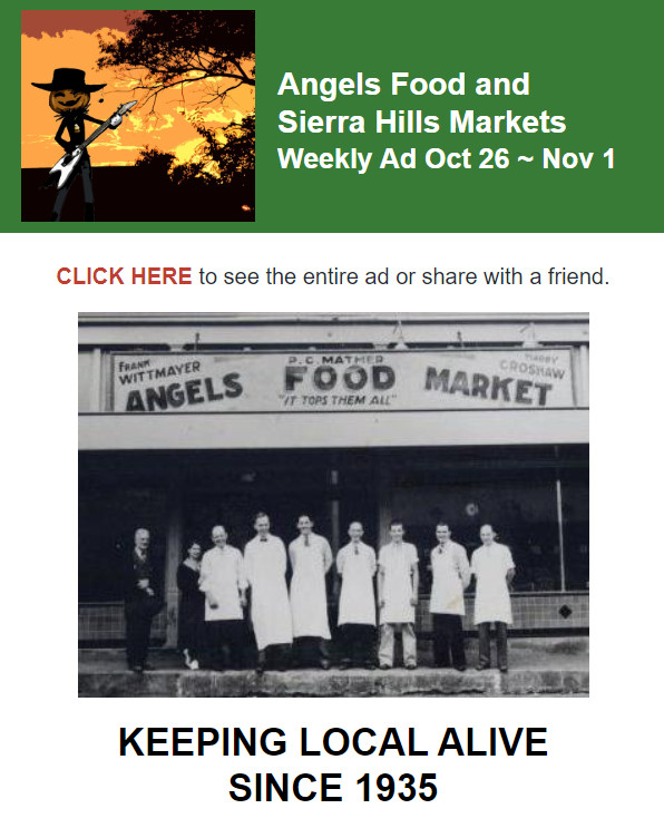 Angels Food and Sierra Hills Markets Weekly Ad Oct 26 ~ Nov 1