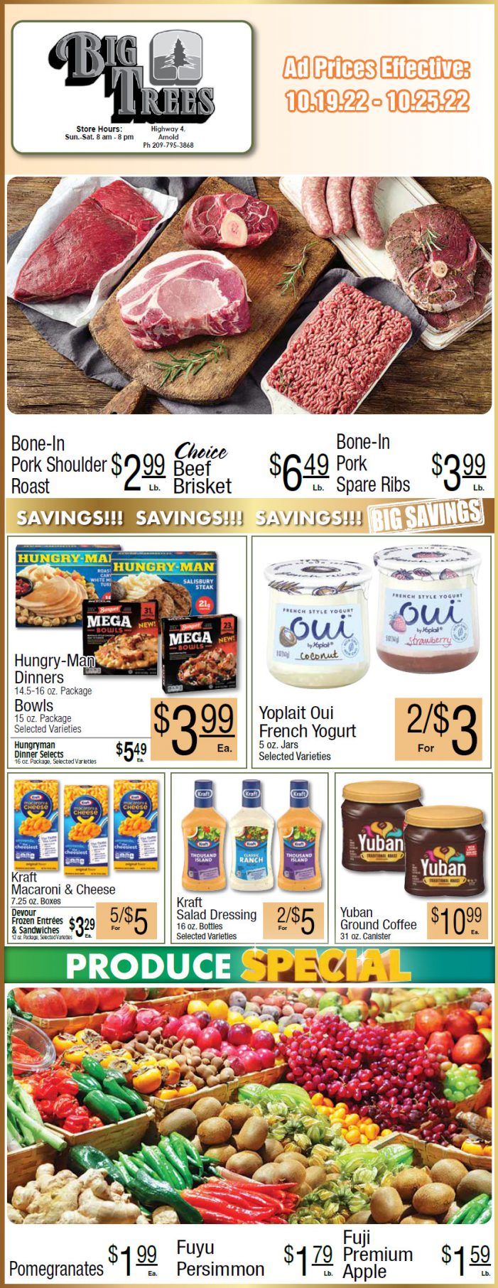 Big Trees Market Weekly Ad & Grocery Specials October Through October 25th!  Shop Local & Save!!