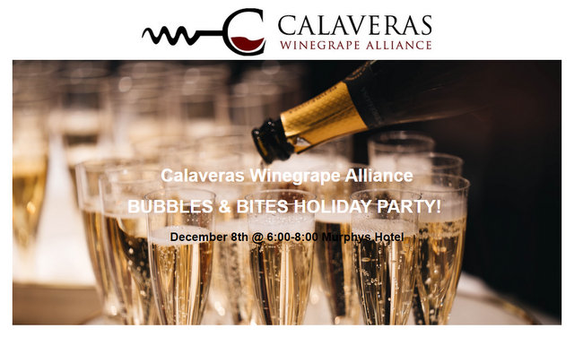 Calaveras Winegrape Alliance Bubbles & Bites Holiday Party!