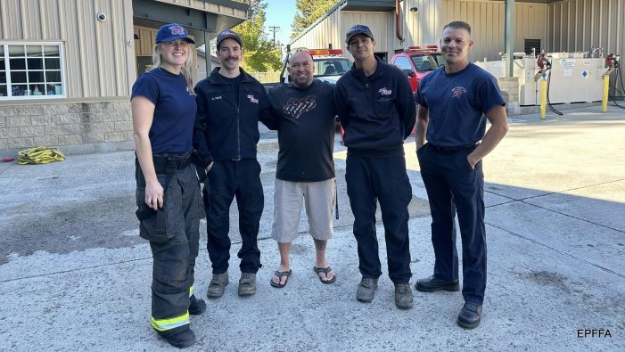 Oakley Man Returns to Arnold to Say Thank You to Firefighters who Saved His Life