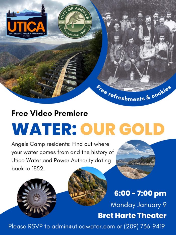 January 9 is World Premiere of “Water Our Gold”