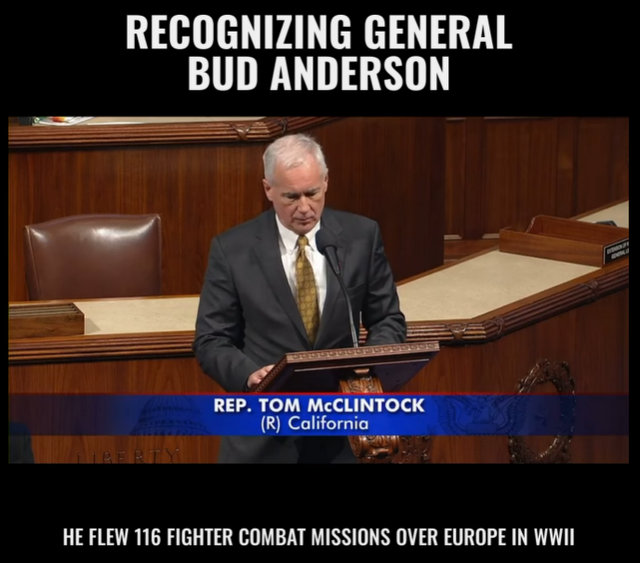 Reps. McClintock & LaMalfa Celebrate Promotion of Colonel Bud Anderson to Brigadier General in USAF