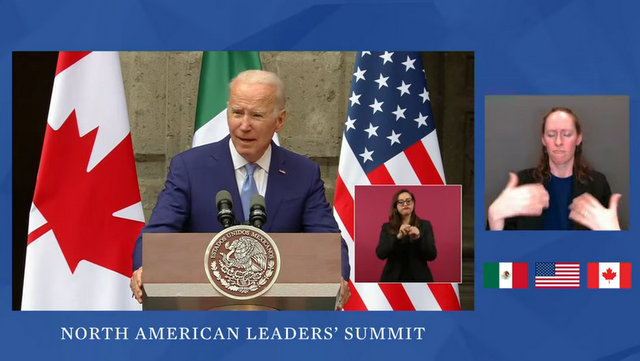 President Biden, Prime Minister Trudeau, and President López Obrador in Joint Press Conference