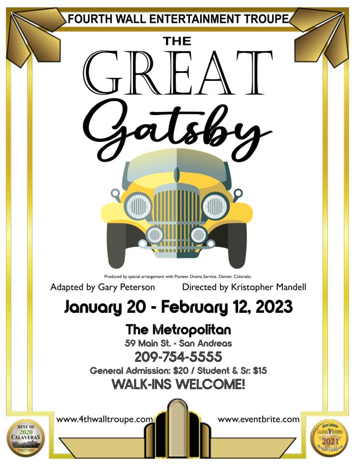 The Great Gatsby at the Metropolitan January 20th – February 12th