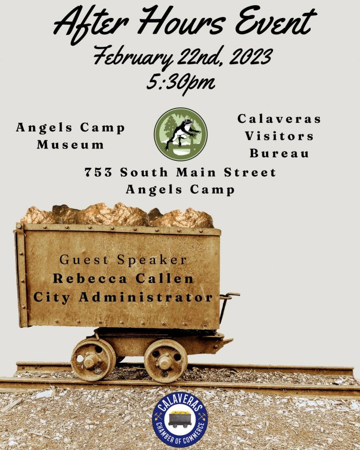 Feb. 22nd After Hours Event at Angels Camp Museum & Visitors Bureau