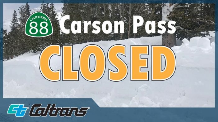 Hwy 88 Closed in Carson Spur Area for Snow Removal & Poor Visibility