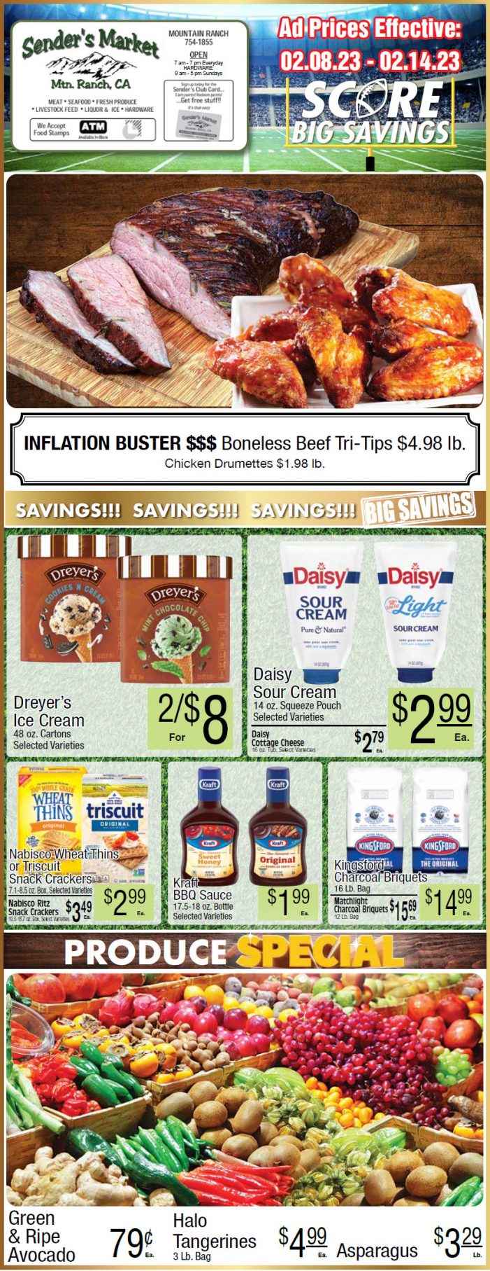 Sender’s Market Weekly Ad & Grocery Specials February 8 – 14th! Shop Local & Save!!