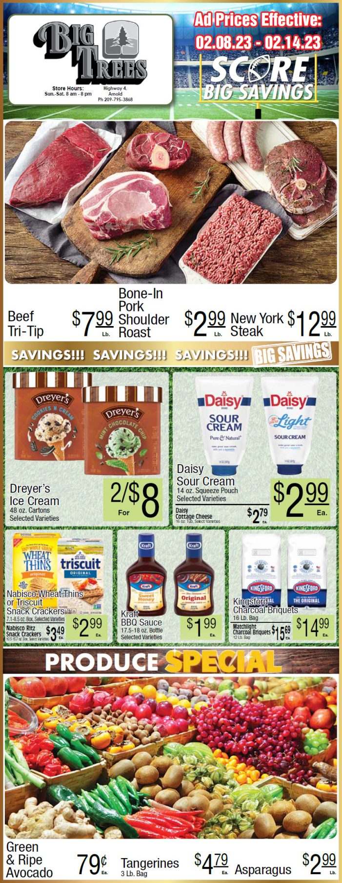 Big Trees Market Weekly Ad & Grocery Specials February 8 – 14th!  Shop Local & Save!!