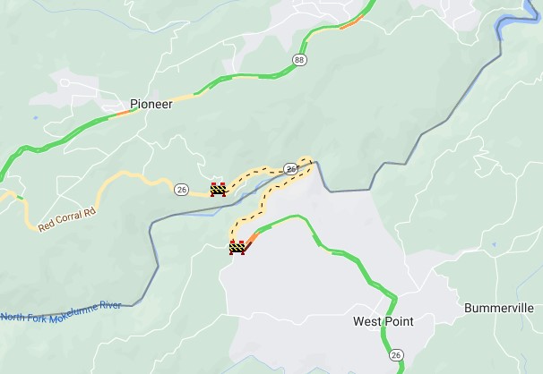 Hwy 26 Closed in Amador County
