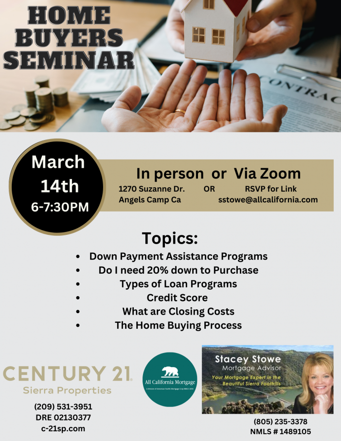Home Buyers Seminar on March 14th