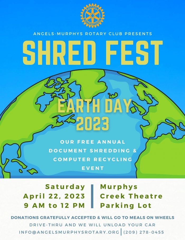 Spring Cleaning Time!  The 2023 Shred Fest is April 22