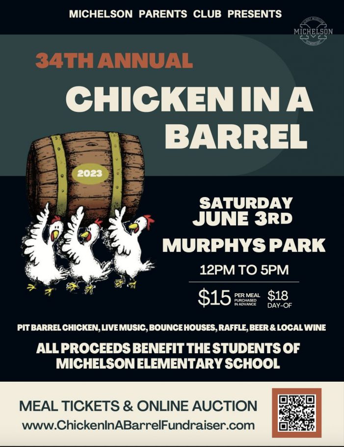 The 34th Annual Chicken in a Barrel is June 3rd!