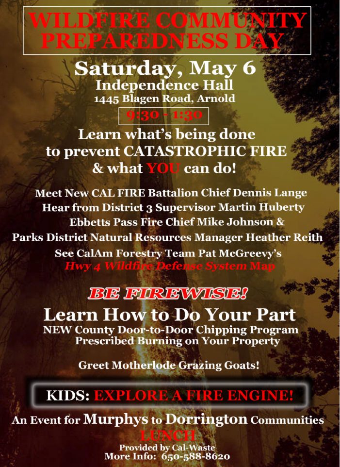 Wildfire Community Preparedness Day is May 6th