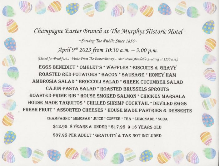 Easter Brunch at Murphys Historic Hotel