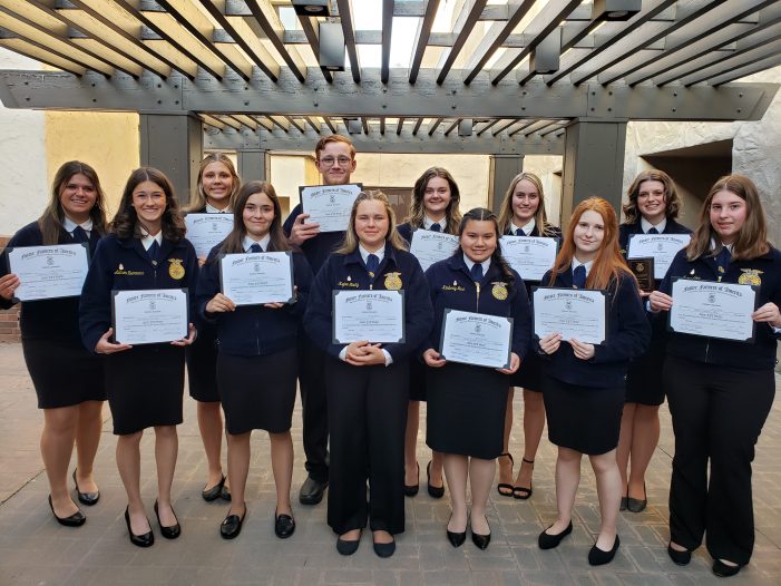 Bret Harte FFA Members Receive the “Golden” Charm of the State FFA Degree