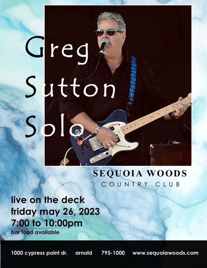 Greg Sutton on the Deck at Sequoia Woods Country Club