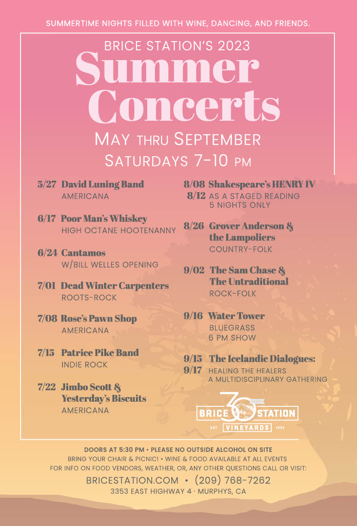 The 2023 Brice Station Concert Series!