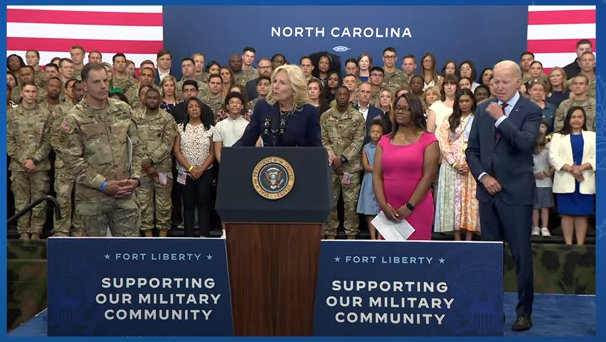 President Biden and First Lady Jill Biden at the Signing of the Executive Order on Advancing Economic Security for Military and Veteran Spouses