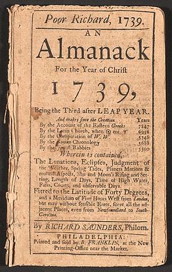 A Bit of Wisdom from the 1744 Poor Richard’s Almanack