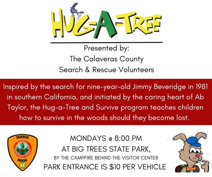 Calaveras Search & Rescue Volunteers Present the Hug – A – Tree Program
