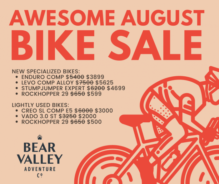 The Awesome August Bike Sale Going on Now at Bear Valley Adventure Company