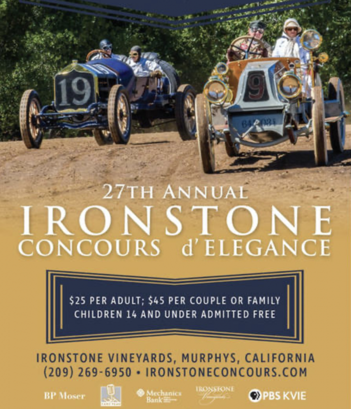 The 27th Annual Ironstone Concours d’ Elegance is Sept. 23rd (Last Year’s Photos & Video)
