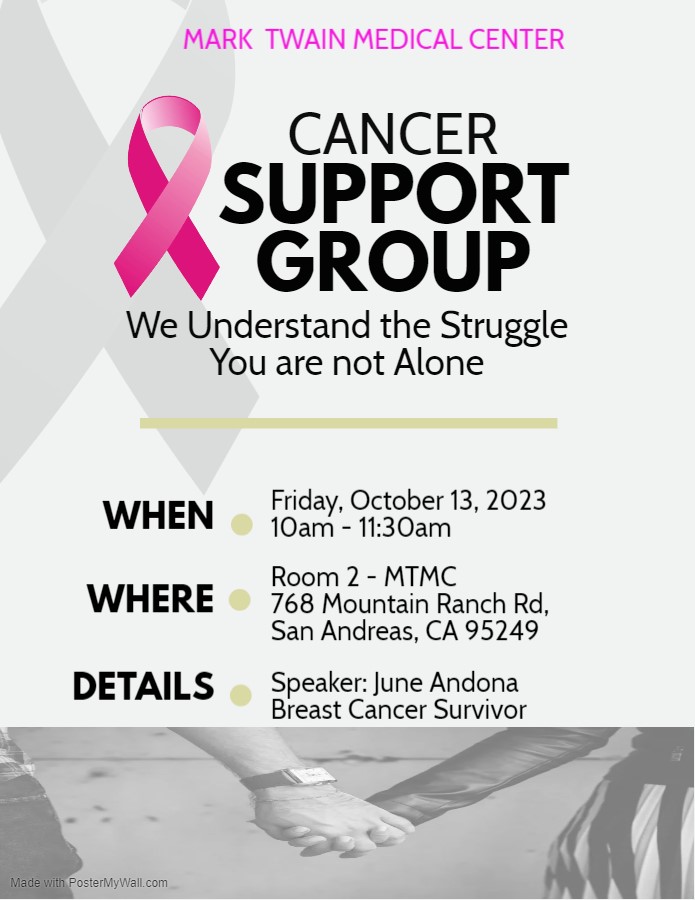 The Next MTMC Cancer Support Group Meeting is October 13th