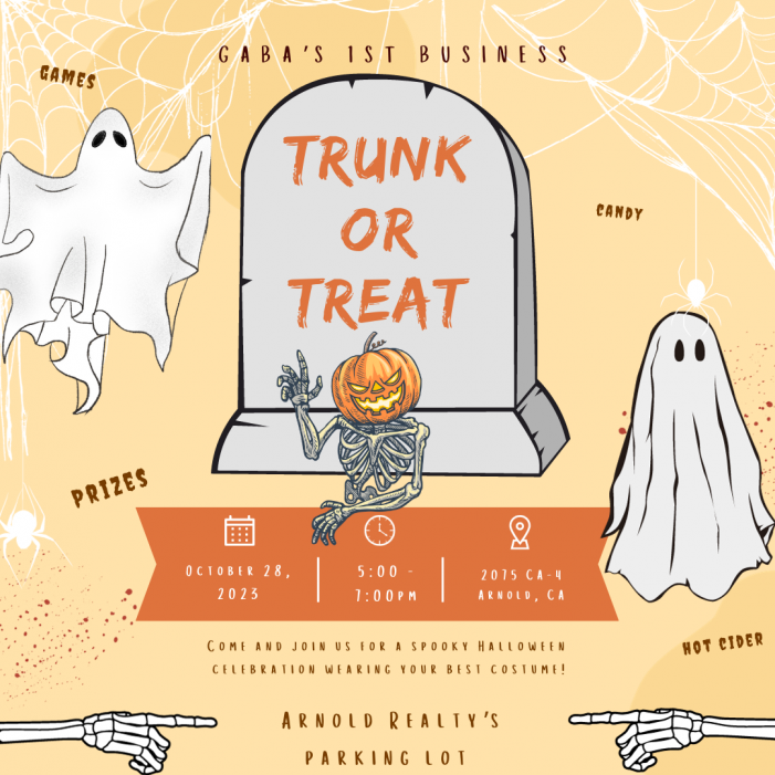 Trunk or Treat in the Arnold Realty Parking Lot!!  Don’t Miss It!