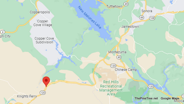Traffic & Fire Update….Fire Reported and Possible Injuries Near Hwy 108 & Tulloch Dam Road