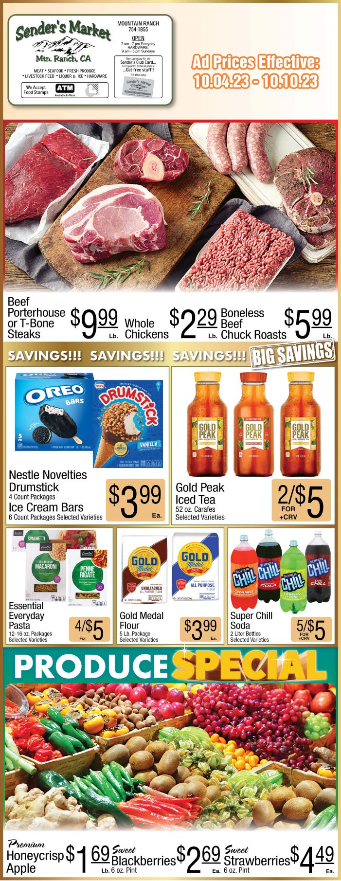 Sender’s Market Weekly Ad & Grocery Specials Through October 10! Shop Local & Save!!
