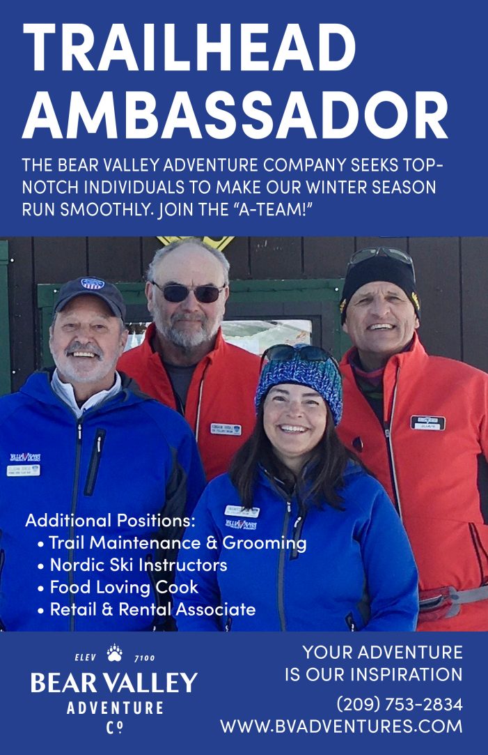 Bear Valley Adventure Company Seeking Trailhead Ambassadors