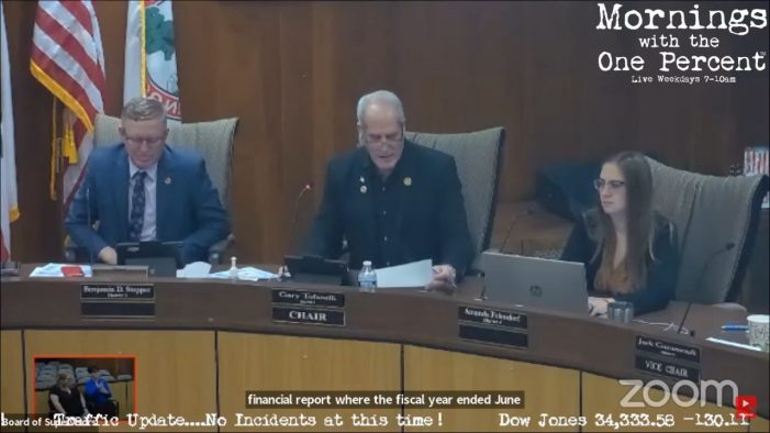 Mornings with the One Percent™ Board of Supervisors Meeting Streaming Now (Replay is Below)