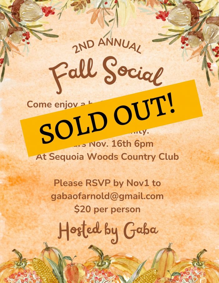 The Big GABA Fall Social is Sold Out