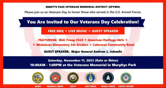 Celebrate Your Veterans & Attend EPVMD’s Veterans Day Celebration