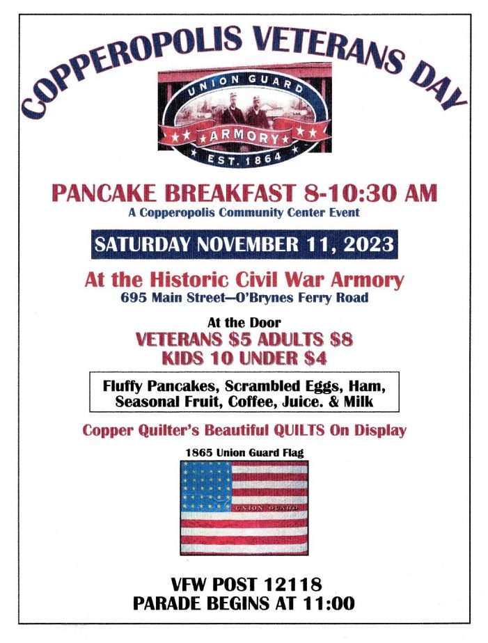 Pancake Breakfast at the Armory Before Veterans Day Parade