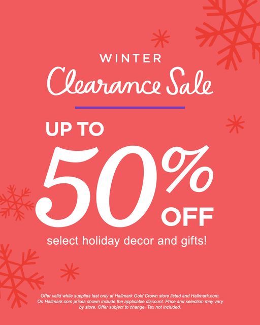 Get Your Holiday Gifts at Up to 50% Off at Middleton’s Hallmark Winter Clearance Sale!