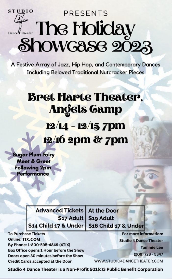 Studio 4 Dance Theater Presents “The Holiday Showcase 2023” at the Bret Harte Theater