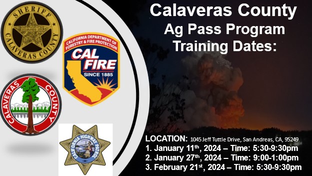 The Calaveras Emergency Livestock Pass Mandatory Training