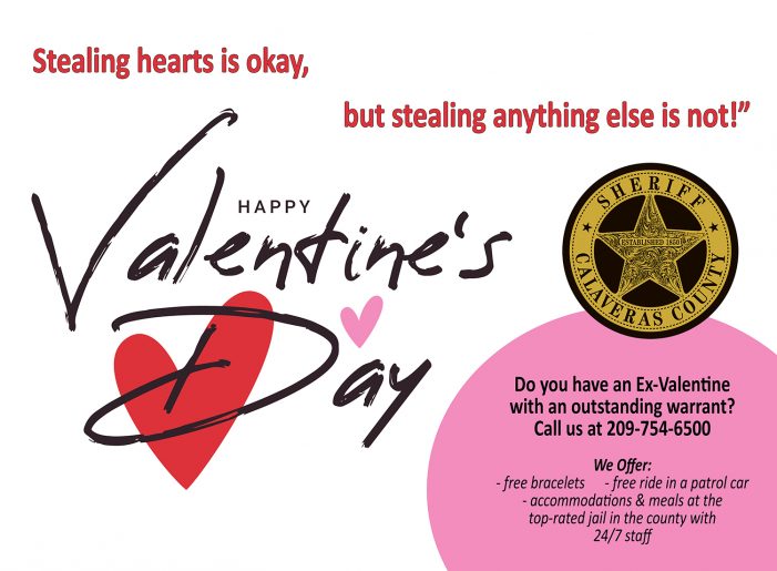 Stealing Hearts is Ok!  Happy Valentine’s Day from CCSO!