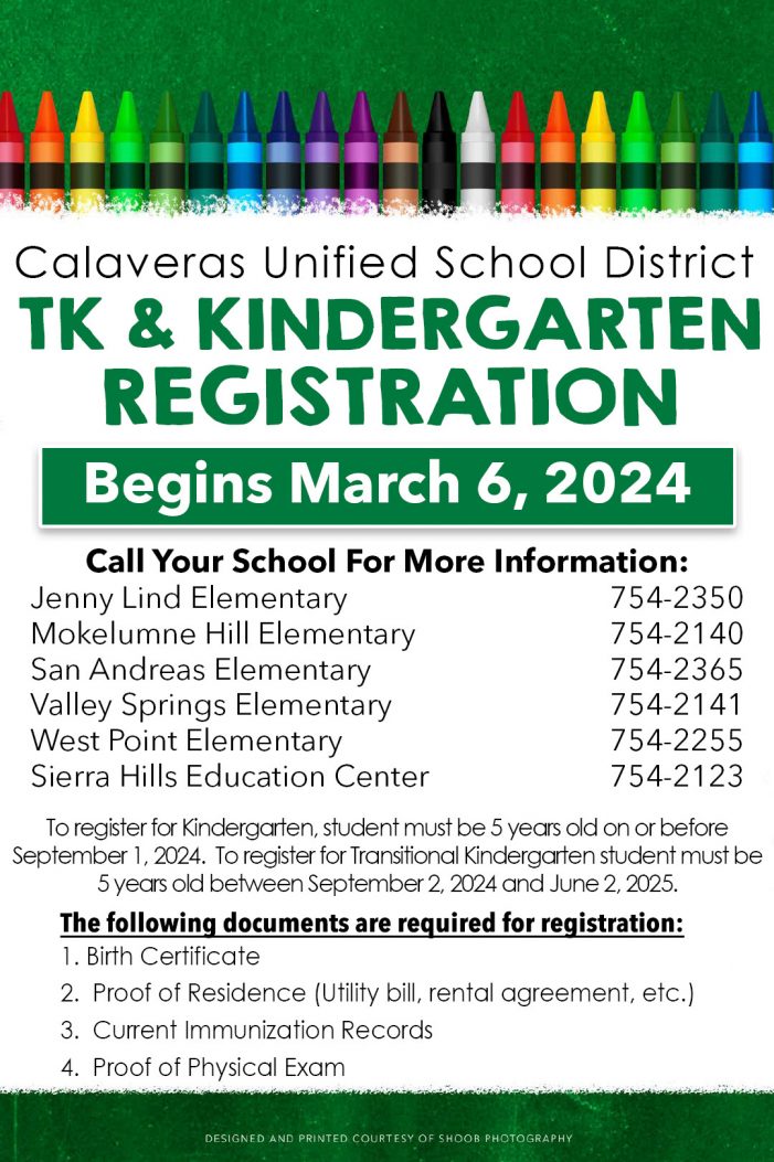 Transitional Kindergarten & Kindergarten Enrollment Registration Packets Available March 6, 2024 at CUSD Schools